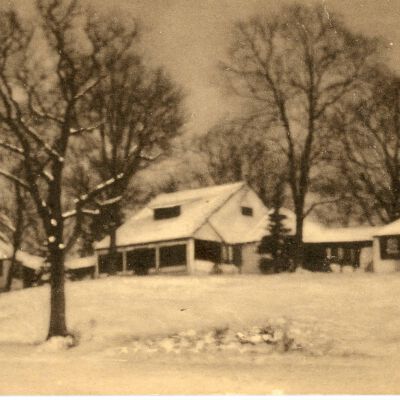 Ward Manor Bungalows covered in winter