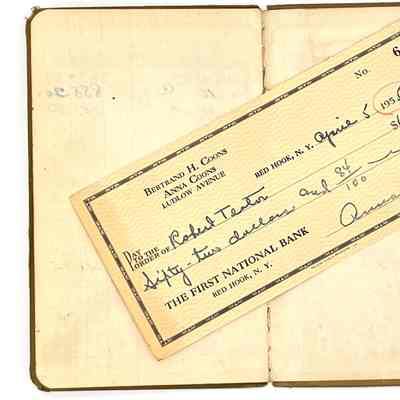Check to Robert Teator from Bertand Coons