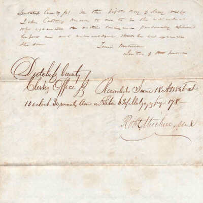 Inside folded document
