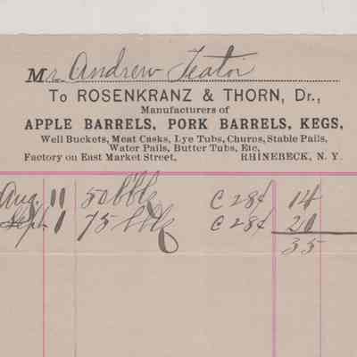 Receipt to Andrew Teator From Rosenkranz & Thorn