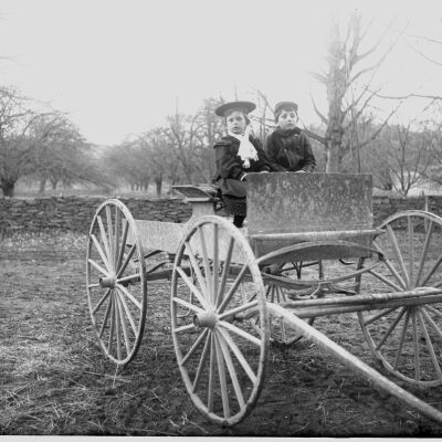 Roscoe & Marion Teator in wagon