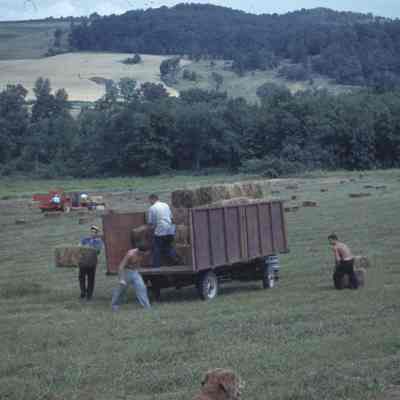 Loading Bales on Trailer