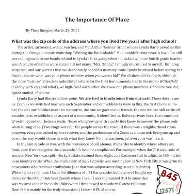 Blog Post: The Importance Of Place