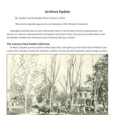 Blog Post: Archives Update, 2022