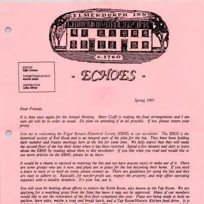 FOE Newsletter Echoes, Spring 1995