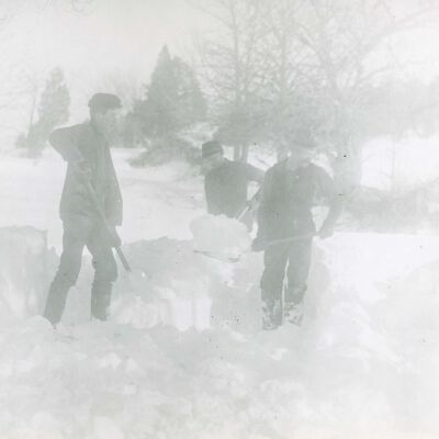 Shoveling snow