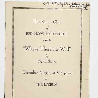 1935-1936 Senior Class Play Program