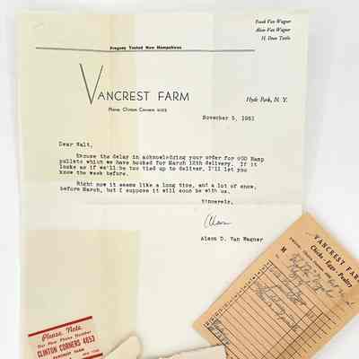 Order Acknowledgment Letter for Hamp Pullets
