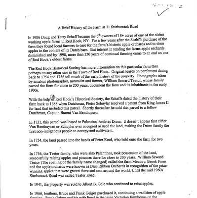 Brief History of Meadow Brook Farm