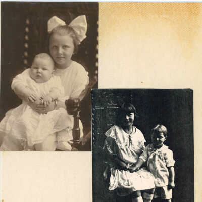 Jane (Fraleigh) Fenner, photos as a child, of wedding and of Fenner children