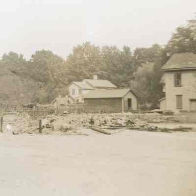 River Shore Buildings Seen from Boat, possibly Cruger's Island