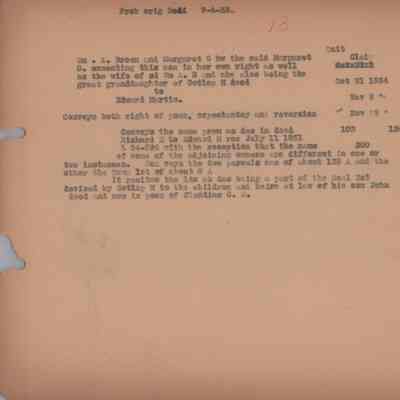 Deed, William A. Brown and Margaret G. to Edward Martin, October 1854