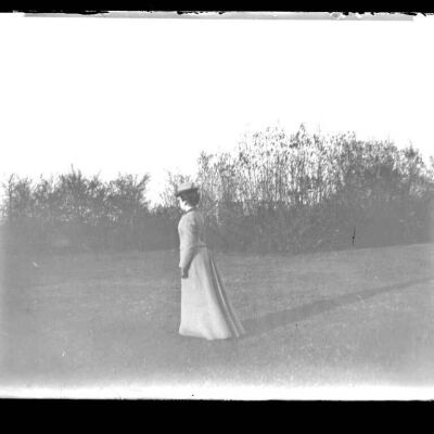 Woman strolling outdoors