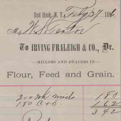 Irving Fraleigh & Co, Invoice, 1896