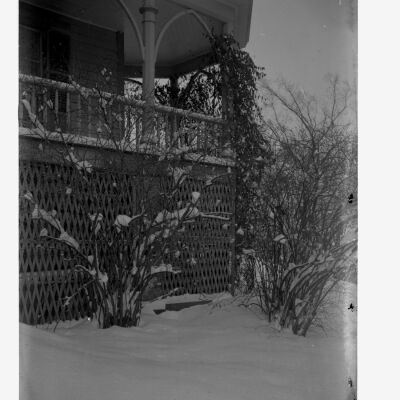 Corner of porch, Mooney House