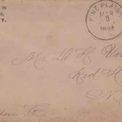 Vosburgh Postal Envelope, 1896