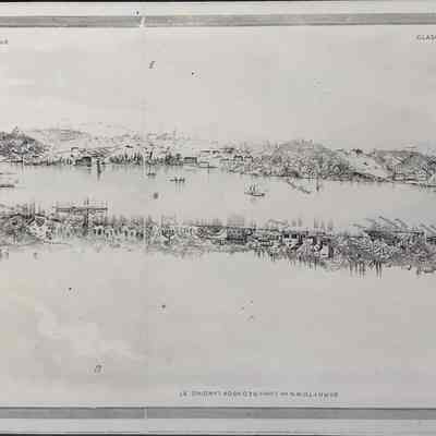 1847 Panorama map of the Hudson River, Wade & Croome