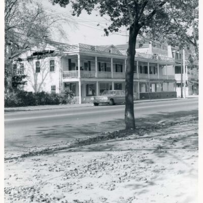 Red Hook Hotel with billboard c 1962