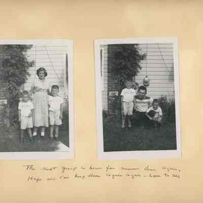 Alice and Peter Bulkeley and sons Peter and David,1950s