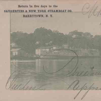 Envelope from Saugerties & New York Steamboat Co. 1909