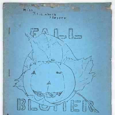 1937-1938 v6n1 - 'Blotter' (RHHS Newspaper)