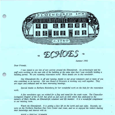 FOE Newsletter Echoes, Summer 1992
