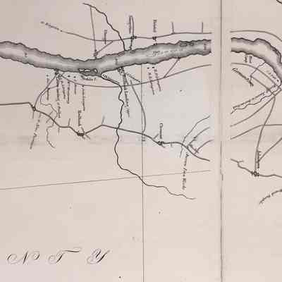 1776 Topographical map of the Hudson River from The High Lands to Fort Hardy