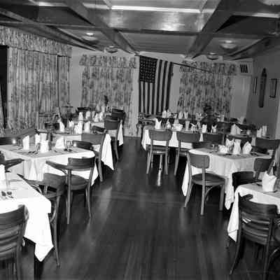 Red Hook Hotel Elbow Room dining area, 1960