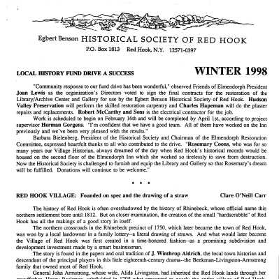 1998(1) Winter - EBHS Newsletter