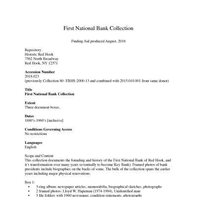 Finding Aid PDF