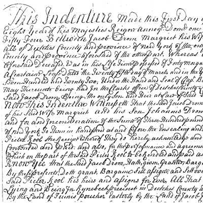 Indenture 1754