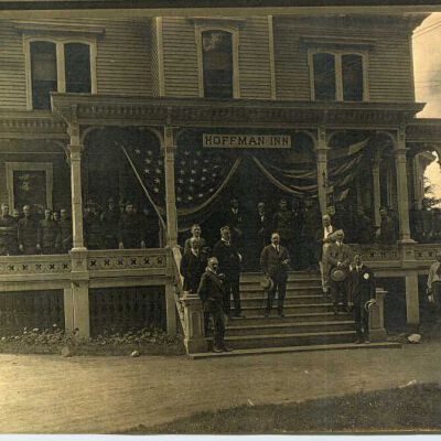 WW I welcome home ceremony, 1918, Hoffman Inn