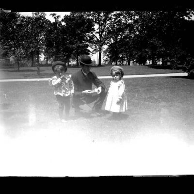 Man & 2 children (Location unknown)