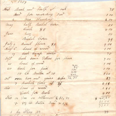 1859 - Teator Purchase Receipt