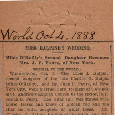 Lucie J. Halpin Faure wedding announcement