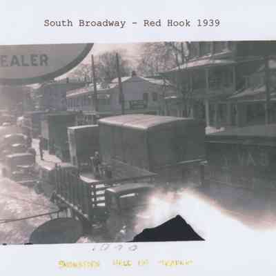 Snowstorm on South Broadway in Red Hook, NY, 1939