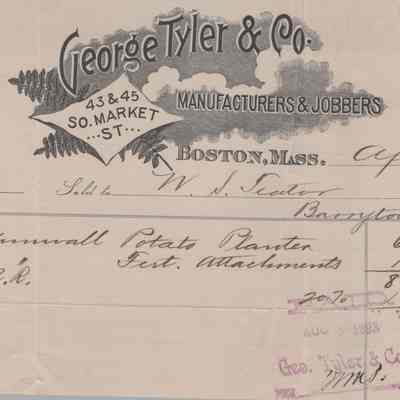 George Tyler & Co Teator Receipt 1893