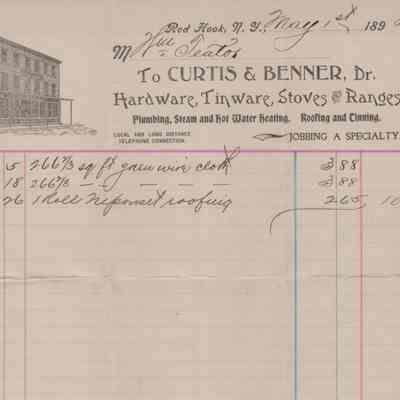 Curtis & Benner, Invoice, 1898