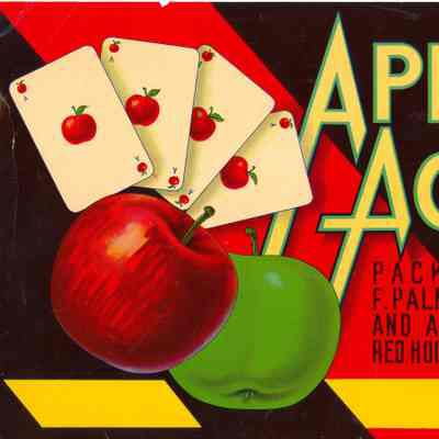 Apple Aces crate label