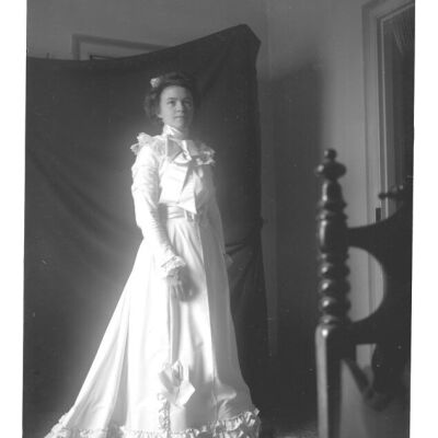 Neighbor - Jennie Stall in wedding dress