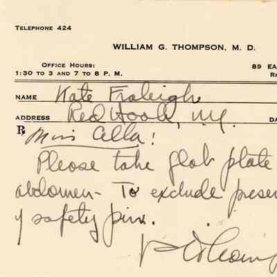 William G. Thompson, M.D. Prescription, 1947