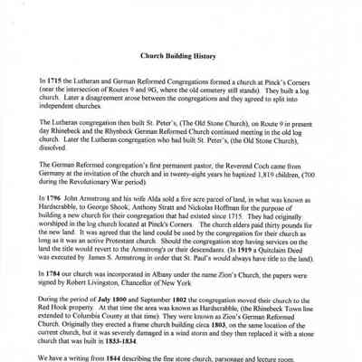St. Paul's Church History