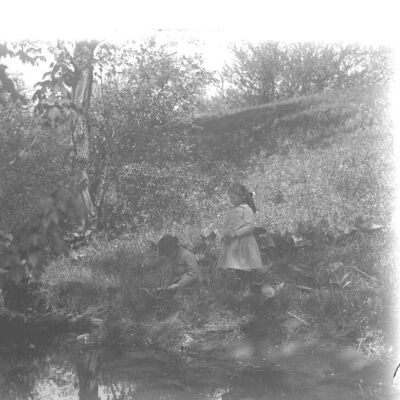 Marion and Roscoe Teator by stream