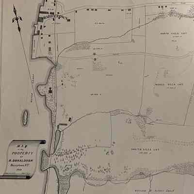 1858 Barrytown property map of R. Donaldson