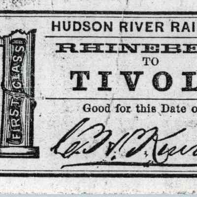 Train Ticket Stub - Rhinebeck to Tivoli
