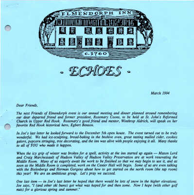 FOE Newsletter Echoes, March 1994