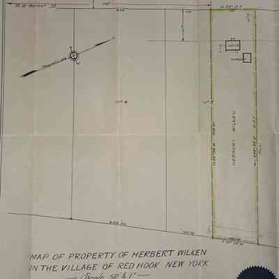 Property Survey for Herbert Wilken's 23 Linden Ave. house, 1938