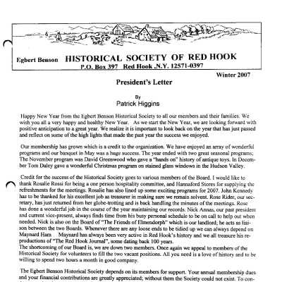 2007(1) Winter - EBHS Newsletter