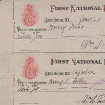 1916 First National Bank Checks
