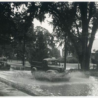 South Broadway flooded, Sept. 1946